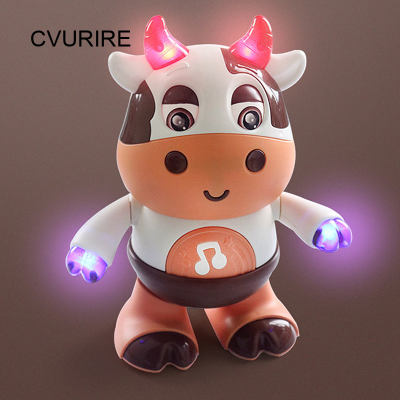 Cvurire【准备好了！】跳舞牛音乐玩具教育学习玩具摇摆牛机器人声光跳舞牛儿童礼物3个月+婴儿