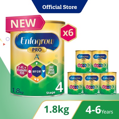 [6捆][NEW MFGM+2'-FL]Enfagrow Pro A+第4阶段1.8kg儿童（4-6Y）